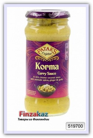 Соус карри Patak's Korma 350 г