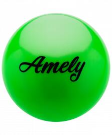 Мяч для художественной гимнастики AGB-101, 15 см, зеленый Amely