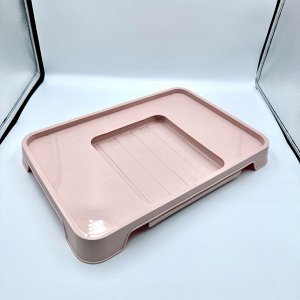 Сушилка для посуды пластиковая большая с крышкой