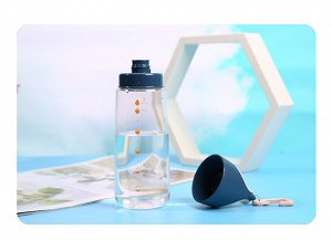 Универсальная бутылка для воды, соков, для всех типов напитков "Woben", удобная ручка-крышка, на тренировку, прогулку, активный отдых, поездку, офис, 650 мл