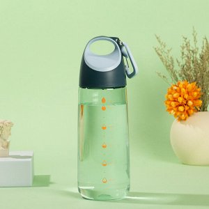 Универсальная бутылка для воды, соков, для всех типов напитков "Woben", удобная ручка-крышка, на тренировку, прогулку, активный отдых, поездку, офис, 650 мл