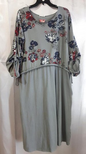 Платье-балахон . Цвет серый
