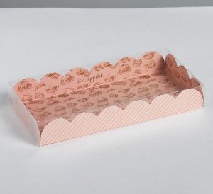 Коробка для печенья с PVC крышкой, Bon appetit, 21х10.5х3см