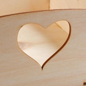 Подставка для мелочей «Сердечко», фанера, 20x20 см, заготовка для творчества