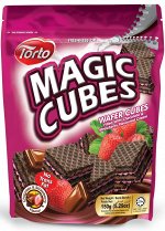 Вафли &quot;TORTO MAGIC CUBES&quot; с шоколадно-клубничной начинкой тм &quot;TORTO&quot;, 150 гр.