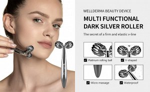 WellDerma Face Lifting Dark Silver Roller Роликовый массажёр для лица