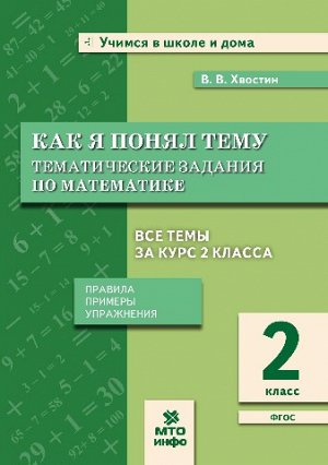 Хвостин Хвостин Как я понял тему Математика 2 кл. ФГОС (МТО инфо)