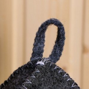 Шапка для бани и сауны, с вышивкой «Директор Бани», полиэфир 70%, шерсть 30%, серая, «Банная забава»