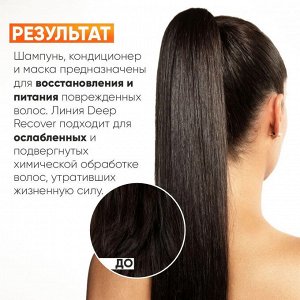 Подарочный набор женщине для восстановления волос Шампунь + кондиционер + маска Epica Professional Deep Recover 2*300 мл + 250 мл Эпика