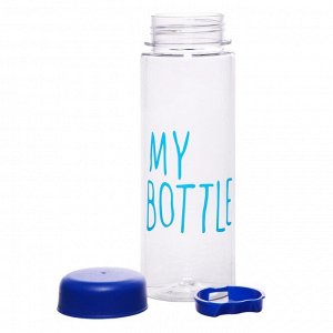 Бутылка для воды My bottle, 500 мл, 19.5x6 см, чехол в комплекте, цвет МИКС