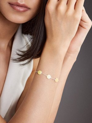 Элегантный браслет с медовым янтарём «Фурор»