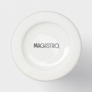 Ваза для цветов фарфоровая Magistro «Бланш», 7,7x18,5 см, цвет белый