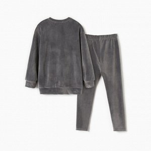 Костюм детский (свитшот, леггинсы) KAFTAN Plushy 30 (98-104), серый