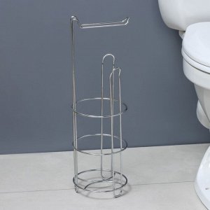 Держатель - стойка для туалетной бумаги Доляна, 14.5x15x48 см