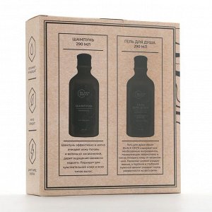 Подарочный набор косметики BLACK ONYX, гель для душа и шампунь для волос, 2x290 мл, аромат сандалового дерева, HARD LINE