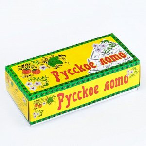 Русское лото «На каждый день», 24 карточки, 90 бочонков из дерева, 20 фишек