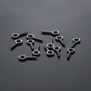 Держатель для кулона винтовой СМ-934, (набор 50 шт.) 1,2x0,5x0,1см , цвет серебро