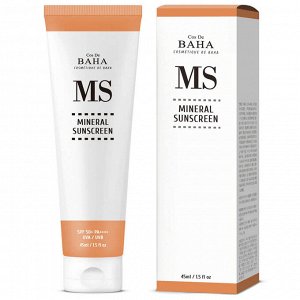 Успокаивающий минеральный солнцезащитный крем Cos De Baha Sun Mineral Sunscreen SPF50+ PA++++