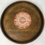 ETHNIC  Поднос сервировочный, D24см, Гевея 1/12