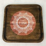 ETHNIC  Тарелка квадратная, 19см, Гевея  1/24