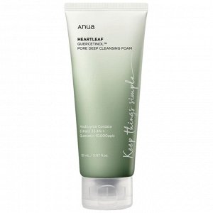 Anua Heartleaf Quercetinol Pore Deep Cleansing Foam Пенка-скраб с кверцетинолом для очищения пор 150мл