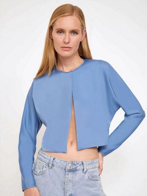 Однотонная блузка из костюмной ткани с вискозой, B2907/cabree