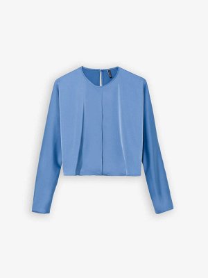 Однотонная блузка из костюмной ткани с вискозой, B2907/cabree