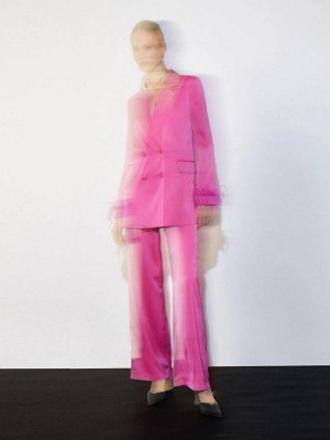 Брюки прямого кроя, D189/fuchsia