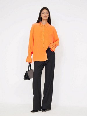 Рубашка однотонная, B2827/tangerine
