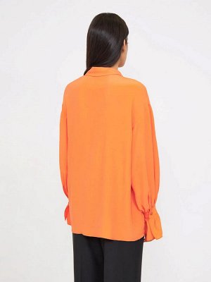 Рубашка однотонная, B2827/tangerine