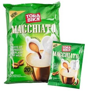 Кофе Tora Bika Macchiato Espresso&Milk пакет (Индонезия) 25гр*20 пакетиков