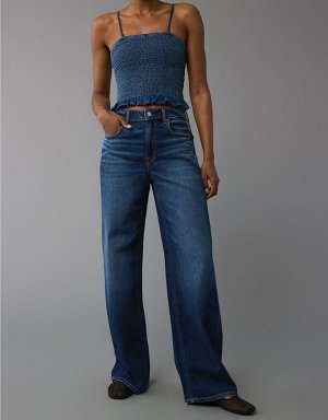AE Dreamy Drape Stretch Super High-Waisted Baggy Wide-Leg Jean