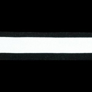 Резинка со светоотражающей полосой, ширина-20мм, 10±1м, цвет чёрный