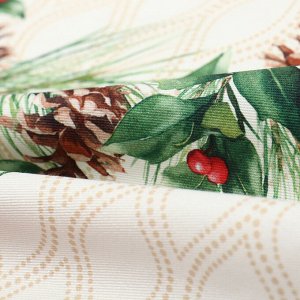 Скатерть новогодняя "Этель" Christmas wreath 150х110см +/-3см с ВГМО, 100%хл, саржа 190гр/м2