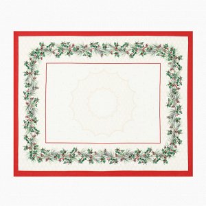 Скатерть новогодняя "Этель" Christmas wreath 150х110см +/-3см с ВГМО, 100%хл, саржа 190гр/м2