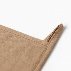 Прихватка «Этель» ECO, бежевая, 19x19 см, 70% хлопок, 30% лён, ватин 250 г/м²