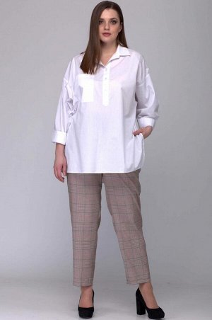 Рубашка Рубашка SOVA 13034 
Состав ткани: ПЭ-15%; Хлопок-85%; 
Рост: 170 см.
Женская рубашка для идеального образа! Рубашка-оверсайз – настоящий  «маст-хэв», который сделает образ  стильным в любом ра