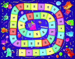 Игра настольная ходилка "Веселые ходилки 4 в 1" (ходилка-раскраска)