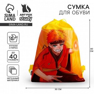 Мешок для обуви «Воин. Аниме» полиэстер, размер 41x30 см