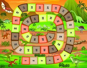 Игра настольная ходилка "Веселые ходилки 4 в 1" для мальчиков (ходилка-раскраска)