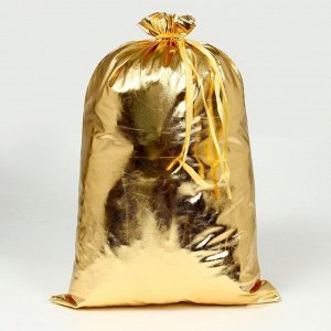 Мешок новогодний Деда Мороза, цвет золото, 60 х 40см