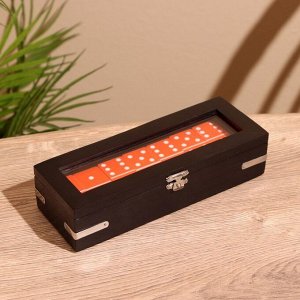 Игра настольная «Домино», в шкатулке, 20x7x4 см, дерево шишам