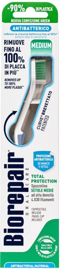 БИОРЕПЕЙР Щётка зубная изогнутая (средней жесткости) BIOREPAIR