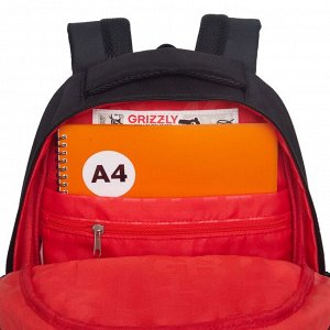 Рюкзак школьный GRIZZLYс карманом для ноутбука 13", анатомической спинкой, для мальчика