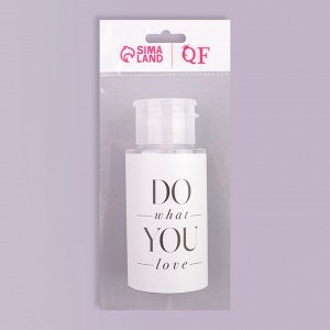 Флакон с помпой Love what you do, 200 мл, чёрный, белый