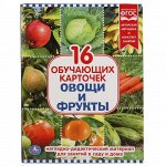 Карточки в папке &quot;Умка&quot; Овощи и фрукты ,16 карточек 22*17 см