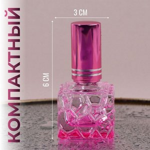 Флакон стеклянный для парфюма Relief, с распылителем, 8 мл, МИКС
