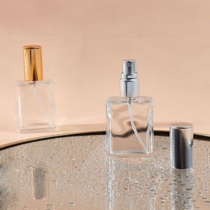 Флакон для парфюма, с распылителем, 15 мл, серебристый