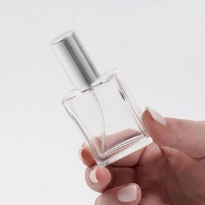 Флакон для парфюма, с распылителем, 15 мл, серебристый