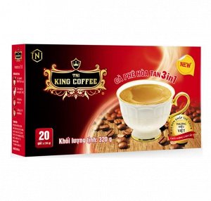 Кофе РАСТВОРИМЫЙ King Coffee, 3 в 1 (20 пач.*16гр)